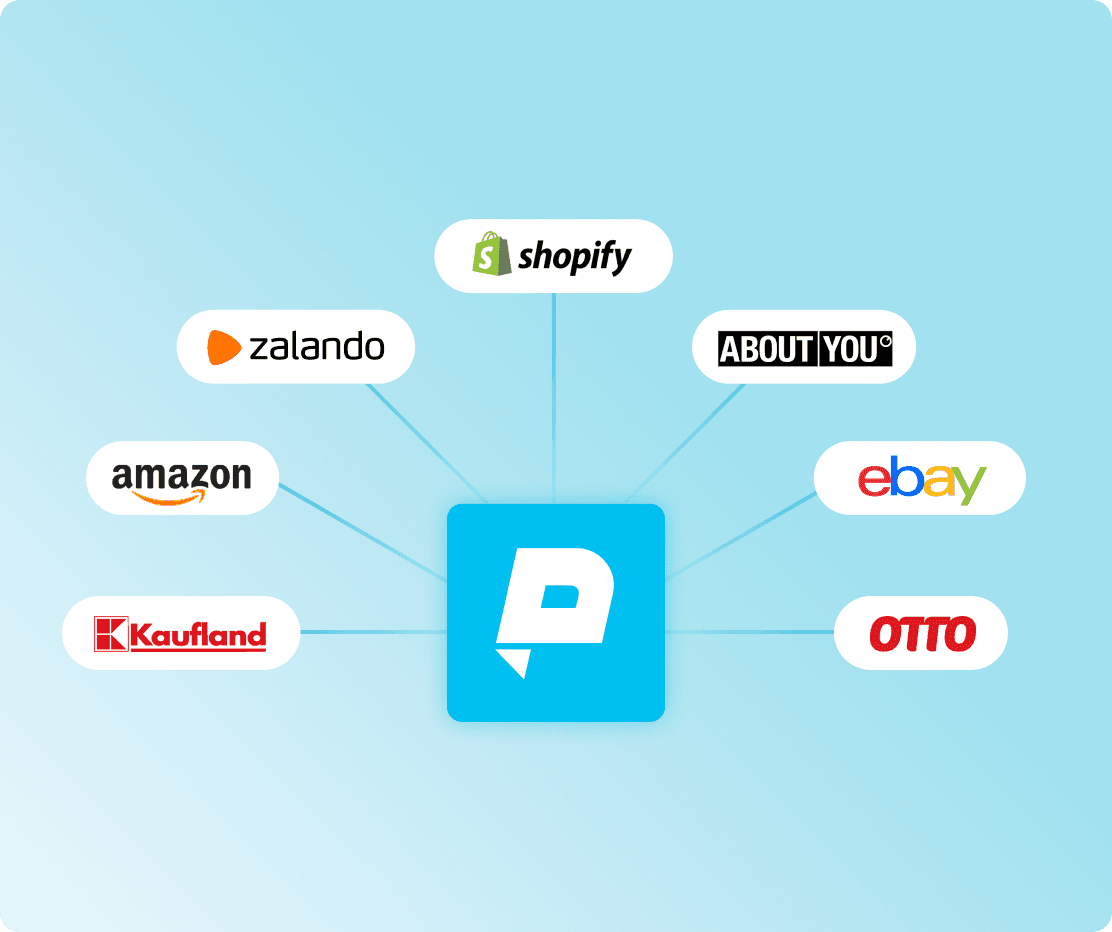 Verkaufskanäle wie Shopify, eBay, Zalando und Otto sowie Zahlungsanbieter laufen über eine Schnittstelle auf DATEV zu.